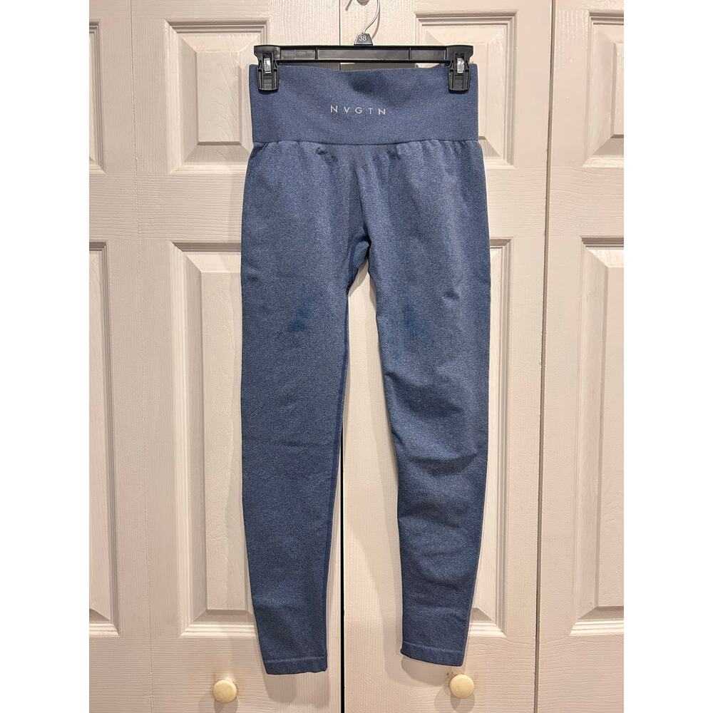 NVGTN Blue Seamless Leggings Size M - Picture 3 of 10